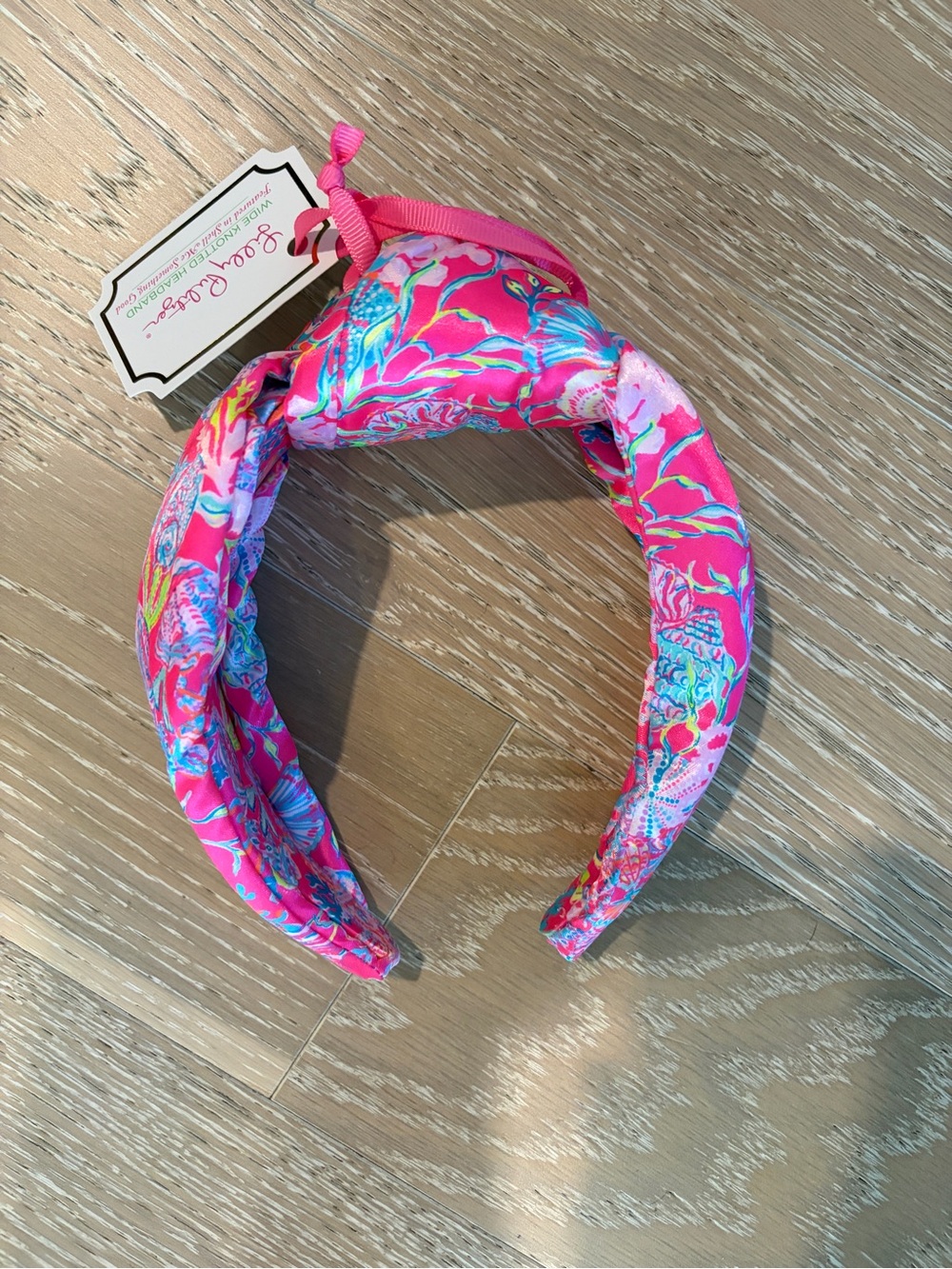 Lilly Pulitzer Pink Multicolor Satin Headband